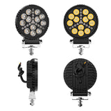 4.33 Inch Round  LED Working Light DRL, 9-30V 19W 1900LM IP65 Waterproof Dustproof Offroad Lamp, High Visibility White Light for Trailer RV Camper Van Outdoor Camping