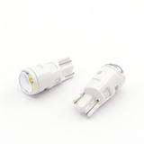 T10 LED Bulb Ceramic Base W5W 194 168 High Power 6500K White 12V Car Light Bulb for Interior Map Door Courtesy Side Marker Trunk Light (Transparent Spot Beam Lens)