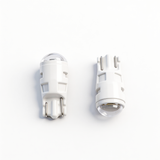T10 LED Bulb Ceramic Base W5W 194 168 High Power 6500K White 12V Car Light Bulb for Interior Map Door Courtesy Side Marker Trunk Light (Transparent Spot Beam Lens)