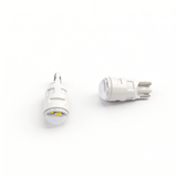 T10 LED Bulb Ceramic Base W5W 194 168 High Power 6500K White 12V Car Light Bulb for Interior Map Door Courtesy Side Marker Trunk Light (Transparent Spot Beam Lens)