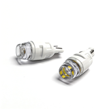 T10 194 168 W5W High Bright LED Bulb Ceramic Body 6500K White 12V Car Light for License Plate Dome Map Door Courtesy Position Light  (Transparent Diffused Beam Lens)