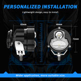 LED Motorcycle Spotlight, IP67 Waterproof, 24W 2400LM Spot Beam 9-30V Universal Fit, High Brightness , Anti-Glare for Motorbike ATV UTV Off-Road