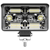 5.91 Inch Rectangle LED Working Light Dual Color White+Yellow, 9-30V DC 130W 12000LM Universal Wide Voltage, IP67 Waterproof Dustproof Anti-Vibration, Long Strip Rectangle Flood Lamp for Off-Road Truck Trailer Construction Vehicle