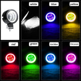 LED Motorcycle Spotlight + DRL, IP67 Waterproof, 20W 1800LM 9-30V DC, High Lumen, Energy-Saving, Easy DIY Installation for All Motorcycle Models