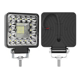 4.25 Inch Mini Square LED Working Light, 123W 3200LM IP67 Waterproof Dust Resistant Spot Light, Universal 12V Offroad Accessory for Motorcycle ATV UTV Off-Road Riding