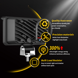 5.91 Inch Rectangle LED Working Light Dual Color White+Yellow, 9-30V DC 130W 12000LM Universal Wide Voltage, IP67 Waterproof Dustproof Anti-Vibration, Long Strip Rectangle Flood Lamp for Off-Road Truck Trailer Construction Vehicle
