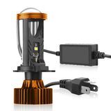 H4 Bi-LED Lens Headlight Bulb 6000K White 90W 14000LM Super Bright IP68 Waterproof for Sedan Hatchback Pickup