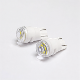 T10 194 Ceramic LED Bulb 12V Long Lifespan 50,000 Hours Heat-Resistant for Car Interior Dome Map License Plate Light (Transparent Top circle dot lens)