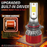 H11/H8/H9/H1/H7/H4/9005/9006 H7 LED Bulbs with Compact Design, 48W 4800LM 6000K White, Ultra-Thin Connector, Easy DIY Installation for Hatchbacks and Sedans