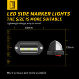 6-LED Truck Side Marker Light IP67 Waterproof 12V-24V for Semi Trailer RV Camper