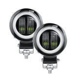 LED Motorcycle Spotlight + DRL, IP67 Waterproof, 20W 1800LM 9-30V DC, High Lumen, Energy-Saving, Easy DIY Installation for All Motorcycle Models