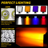 IP67 Waterproof LED Working Light, 6000K Pure White, 12V 48W 16 LED, for Construction Vehicle Farm Work Night Driving