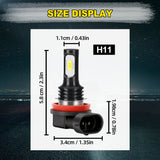 H11 H8 H16 LED Fog Light Bulbs Super Bright 6000K White IP68 Waterproof Plug and Play for Car Truck SUV