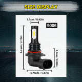 9006 HB4 LED Fog Light Bulbs 6000K Xenon White Super Bright IP68 Waterproof for US Cars
