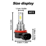 H11 H8 H9 LED Fog Light Bulbs Super Bright 6000K White IP68 Waterproof Plug and Play for Car Truck SUV
