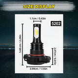 5202 LED Fog Light Bulbs Plug and Play Direct Fit for Jeep Wrangler Cherokee Dodge Charger