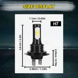 H7 LED Fog Bulbs 6500K Cool White Anti-Vibration IP68 for American Vehicles