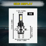 H4 LED Fog Lights Energy Saving Low Temperature Long Life for Sedan Hatchback Wagon