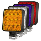 IP67 Waterproof LED Working Light, 6000K Pure White, 12V 48W 16 LED, for Construction Vehicle Farm Work Night Driving