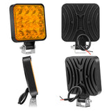IP67 Waterproof LED Working Light, 6000K Pure White, 12V 48W 16 LED, for Construction Vehicle Farm Work Night Driving
