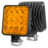 IP67 Waterproof LED Working Light, 6000K Pure White, 12V 48W 16 LED, for Construction Vehicle Farm Work Night Driving