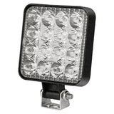 IP67 Waterproof LED Working Light, 6000K Pure White, 12V 48W 16 LED, for Construction Vehicle Farm Work Night Driving