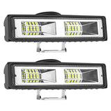 5.91 Inch Rectangle LED High Lumen Work Light, 3800LM Combo Beam 12V IP67 Heavy Duty Fully Sealed, Durable Rectangle Driving Lamp for Excavator Tractor 4x4 Overland Vehicles