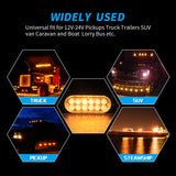 Heavy Duty Truck LED Side Marker Light IPX-4 Waterproof Sealed Housing, 12V-24V Surface Mount for Semi Trailer Lorry Bus
