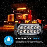 Heavy Duty Truck LED Side Marker Light IPX-4 Waterproof Sealed Housing, 12V-24V Surface Mount for Semi Trailer Lorry Bus