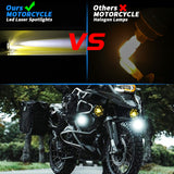 LED Motorcycle Spotlight, IP67 Waterproof, 24W 2400LM Spot Beam 9-30V Universal Fit, High Brightness , Anti-Glare for Motorbike ATV UTV Off-Road