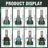 H11 H13 9005 9006 H1 H7 H4 LED Bulbs Super Bright, 120W 16000LM Per Set, 6000K, 360° Adjustable Beam Focus, Waterproof, Dustproof, Shockproof
