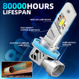H11 H8 H9 H1 H7 H4 9005 9006 LED Headlight Bulbs 1:1 Mini Size Plug-and-Play Design 30W 5000LM Fits 99% Vehicles, IP68 Dustproof, Universal for Low Beam and High Beam