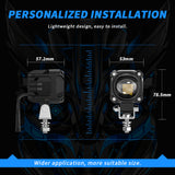 9-30V LED Motorcycle Spotlight, 15W White + Amber Dual Color IP67 Waterproof Shockproof, Anti-Glare Lens, Universal for Motorbike Scooter Off-Road Vehicles