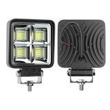 4.25 Inch Mini Square LED Working Lamp, 9-30V 192W 3000LM Flood Beam Low Power Wide Voltage Design, IP67 Compact Waterproof Structure, Portable Square Auxiliary Light for Car Repair & Narrow Work Areas