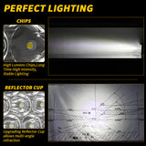 2.5Inch LED Work Light 21W, 8400LM 6000K White, IP67 Waterproof 9-30V, for Off Road Jeep Tractor Boat, Shockproof Dustproof