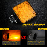 IP67 Waterproof LED Working Light, 6000K Pure White, 12V 48W 16 LED, for Construction Vehicle Farm Work Night Driving