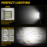 3.98 Inch Square LED Working Light, IP67 Rainproof Snowproof Offroad Lamp, 64W 3000LM 9-36V High Power LED Chip for Heavy Truck Off-Road Desert Mountain Driving