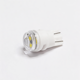 T10 194 Ceramic LED Bulb 12V Long Lifespan 50,000 Hours Heat-Resistant for Car Interior Dome Map License Plate Light (Transparent Top circle dot lens)