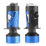 H4 Bi-LED Projector Lens Headlight Bulb 6000K 120W 16000LM White High Low Beam for Motorcycle & Automotive Use