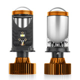 H4 Bi-LED Lens Headlight Bulb 6000K White 90W 14000LM Super Bright IP68 Waterproof for Sedan Hatchback Pickup