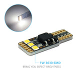 Ultra Bright T10 LED Bulb 6000K White 2 Side Lighting 12V 3030 6-SMD CANBUS Error Free 194 168 W5W for Car Interior Dome Map Door License Plate Light