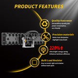 5.75 Inch Rectangle LED Work Light Dual Color White+Yellow , 9-30V 18W 1800LM, IP67 Heavy Duty Fully Sealed, Durable Rectangle Driving Lamp for Excavator Tractor 4x4 Overland Vehicles