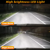 All-in-One H4 H1 H7 H11 9005 9006 LED Conversion Kit, 300% Brighter Than Halogen, 56W 7600LM 6000K Daylight White, Non-Polarity, Easy Installation for Off-Road Vehicles