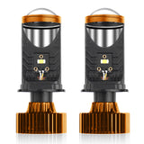 H4 Bi-LED Lens Headlight Bulb 6000K White 90W 14000LM Super Bright IP68 Waterproof for Sedan Hatchback Pickup