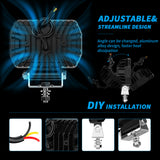 4.45 Inch LED Working Light, IP67 Waterproof Combo Beam 9-30V 30W 3000LM Anti-Vibration Offroad Work Lamp for Pickup UTV RV Construction Vehicle Night Driving