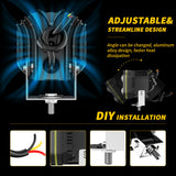 LED Motorcycle Spotlight, RGB Color IP67 Waterproof, 27W 2700LM 9-30V DC, Energy-Saving, Adjustable Bracket, Off-Road & Daily Use