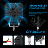 4.33 Inch Square LED Combo Beam Working Light, 9-30V 20W 3800LM , IP67 Harsh Environment Resistant, Anti-Scratch Square LED Light for Bulldozer Loader Off-Road Trip