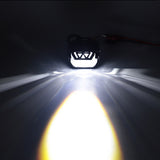 LED Motorcycle Spotlight IP67 Waterproof, 9-30V Universal Fit, 7.7W Different Lighting Mode Steady on / Strobe FlashShockproof for Off-Road Adventures