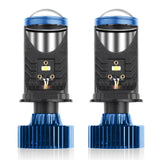 H4 LED Headlight with Built-in Projector Lens 90W 14000LM 6000K Xenon White Super Bright Direct Replacement Bulb