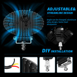5.59 Inch Oval LED Off-Road Work Light, 9-30V 22W 1700LM, IP67 Shockproof Fully Sealed, Streamlined Oval Driving Lamp for ATV UTV RV Agricultural Vehicles